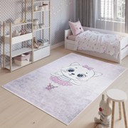 Tappeto per bambini con il motivo di un adorabile gatto  Larghezza: 80 cm | Lunghezza: 150 cm