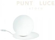 Snail lumetto bianco con sfera opale bianca 1 luce attacco g9 d.22cm