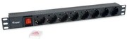 POWER STRIP 8BAY CEE7/4 WITH SWITCH