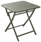 Tavolo da pranzo per giardino pieghevole Idaho NATERIAL struttura e superficie in alluminio verde per 2 persone 75x75cm