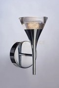 Jewel, lampada da parete, cristallo trasparente, cromo, led 6w, 300...