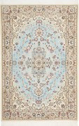 Nain Tappeto 120x80 Blu (Iran) Annodato A Mano