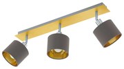 Spot Contemporaneo Valbiano In Acciaio Ottone 3 Luci E14 7W Ip20