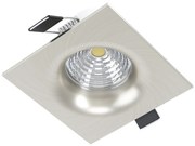 Faretto Ad Incasso Moderno Saliceto Alluminio Nichel Satinato Led Integrato 6W