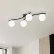 EMIBIG LIGHTING Plafoniera OPUS, lunghezza 85 cm, opale, lunghezza 84 cm, a 4 luci.