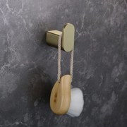 Kamalu - Appendino bagno a parete in acciaio inox finitura oro | ART-R