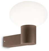 Applique Da Parete Contemporaneo Clio Alluminio Coffee 1 Luce E27 42W Ip44