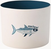 Portacandele fatto a mano Goa, motivo: sgombro