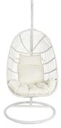 Sedia da giardino sospesa DKD Home Decor Bianco Metallo Alluminio rattan sintetico 94 x 100 x 196 cm