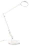 Lampada Da Scrivania Moderna Futura Alluminio-Plastiche Bianco Led 12,5W 4000K