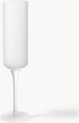 Set di 2 flute da champagne in vetro soffiato Ripple