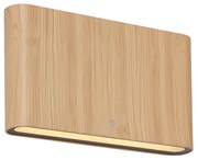 Applique da esterno scandinava effetto legno 17,5 cm con LED IP65 - Batt