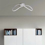 Plafoniera LED design Forever, bianco 70.5x30 cm, luce naturale NOVECENTO