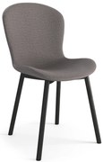 FIORA Taupe Grigio Chiaro (tessuto Basel 34) - MODERNA SEDIA IMBOTTITA PER SALONE/SALA DA PRANZO LOFT