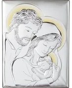 Icona Sacra Famiglia 21x15 cm Beltrami con argento Miro Silver
