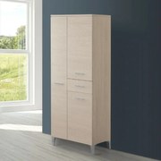 Colonna bagno dappoggio 60x150 cm larice con ante e cassetto Desya