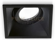 Gfa241-  faretto da incasso in alluminio colore nero 1 luce attcco ...