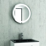 Kamalu - specchio bagno led tondo con contenitore | kam-138