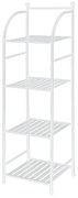 Scaffale bagno H 116 in metallo design bianco con quattro ripiani