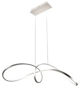 Lampadario LED moderno Even nichel, luce naturale 3075 lumen, NOVECENTO