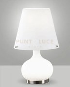 Ade lampada da tavolo vetro bianco h.33cm piccola 2 luci g9 e14