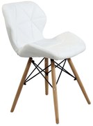 NAOMIE - sedia moderna in ecopelle e legno set da 4