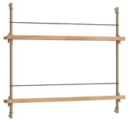 Magazine Shelving Oak/Warm Grey - Moebe