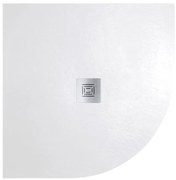 Piatto doccia SANYCCES in fibra di vetro Logic bianco L 90 x L 90 x H 3 cm opaco effetto ardesia