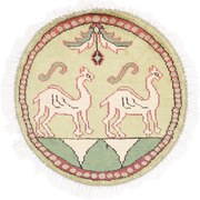 Agra Tappeto orientale 50 x 50 (Indian) Annodato A Mano