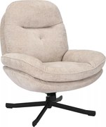 Poltrona Harper in tessuto beige – 77x54x101 cm