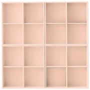 Libreria rosa chiaro da appendere 140x140x27 cm Mistral – Hammel Furniture