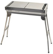 Griglia a carbone portatile cromata lucida