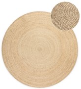 Tappeto rotondo avorio in iuta reversibile ø 140 cm Braided Ivory – Hanse Home