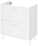 Mobile da bagno sotto lavabo SENSEA Easy bianco lamellare opaco L 70 x H 80 x P 40 cm 2 cassetti, lavabo non incluso