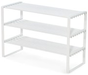 Scarpiera bianca in metallo 70x49x29 cm Rex – Spinder Design