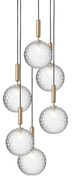 Miira 6 Lampadario Large Ottone/Optic Clear - Nuura