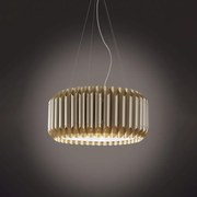 Lampadario Moderno 5 Luci Louise In Polilux Oro Made In Italy