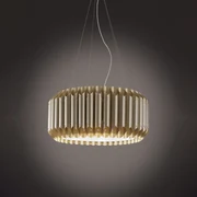 Lampadario Moderno 5 Luci Louise In Polilux Oro Made In Italy