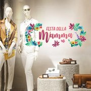 Ghirlanda festa della mamma | Vetrofania