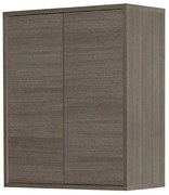 Pensile bagno sospeso 60 cm 2 ante Way rovere scuro con ripiano interno