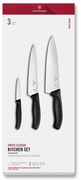 Victorinox - Set di coltelli da cucina SWISS CLASSIC, 3 pezzi, nero