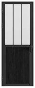 Blocco porta reversibile H204 x L93 cm in Alluminio e Vetro temperato smerigliato Nero  stile atelier - ERMELO