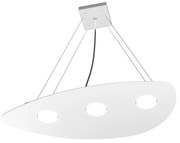 Sospensione Moderna Shape Metallo Bianco 3 Luci Gx53