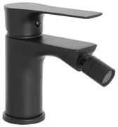 Miscelatore bidet Flat in ottone nero opaco con piletta click clack