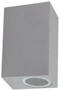 Applique Rettangolare Bidirezionale IP65 - GU10 Grigio