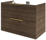 Mobile da bagno sospeso sotto lavabo L 90 x H 64 x P 48 cm lucido, 2 cassetti SENSEA Neo