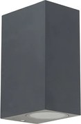 Lampada da parete intelligente grigio scuro IP44 incl. 2 WiFi GU10 - Baleno