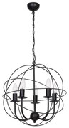 Lampadario GLOBE 5 5xE14/60W nero