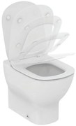 Vaso WC filomuro IDEAL STANDARD idealmood aquablade, sedile incluso P 55.5 x L 36.5 x H 46 cm bianco