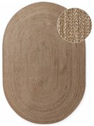 Tappeto colore naturale scuro in iuta reversibile/tessuto a mano 160x230 cm Braided – Hanse Home